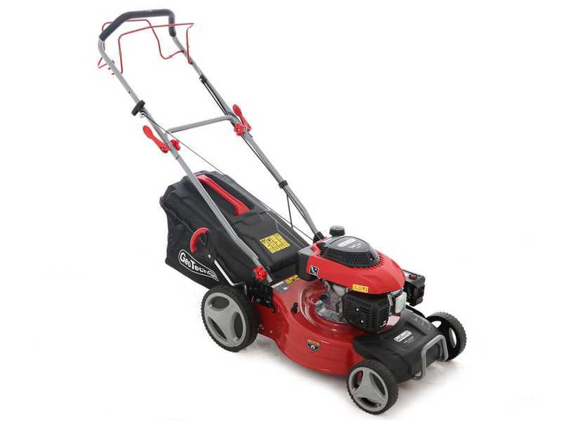 GeoTech Pro S46-140BG Petrol Lawn Mower - Self-propelled 2 in 1: Grass Collection + Rear Discharge