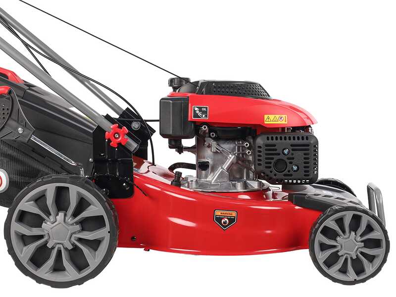 GeoTech Pro S46-140BG Petrol Lawn Mower - Self-propelled 2 in 1: Grass Collection + Rear Discharge