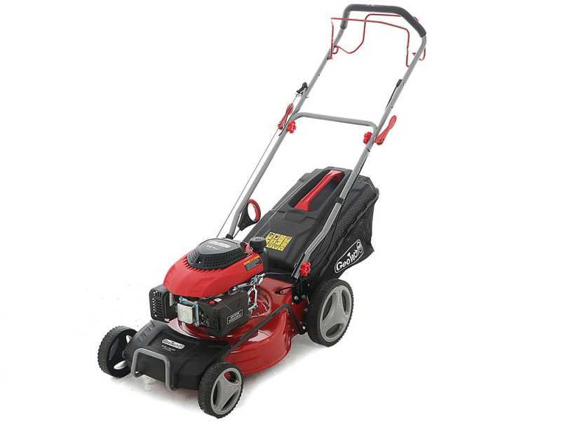 GeoTech Pro S46-140BG Petrol Lawn Mower - Self-propelled 2 in 1: Grass Collection + Rear Discharge