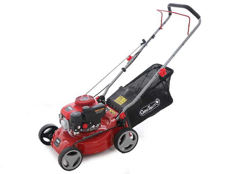 GeoTech S41+-130 B Petrol Lawn Mower - Hand-pushed 2 in 1 - Grass Collection + Rear Discharge