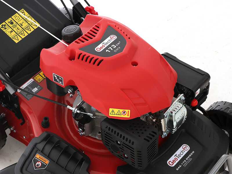 GeoTech S46-175 BMSGW Self-propelled Petrol Lawn Mower with 173 cc Engine - 4 in 1