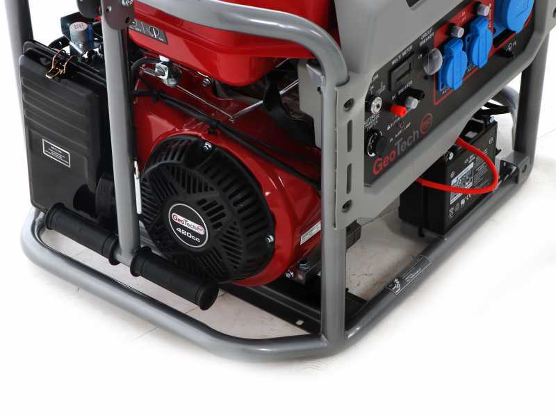 GeoTech PRO GGP 8000 ESA - 6.5 kW Wheeled Power Generator with AVR and Electric Start - DC 6 kW Single-phase