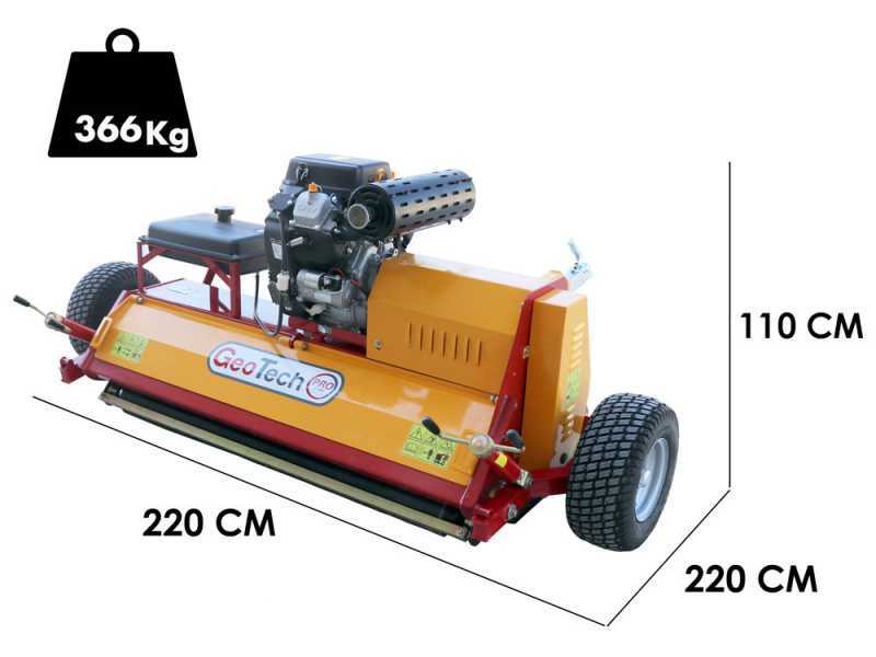 GeoTech Pro GTRB145 - ATV-mounted Trailed Rough Cut Mower - Loncin LC2V80FD