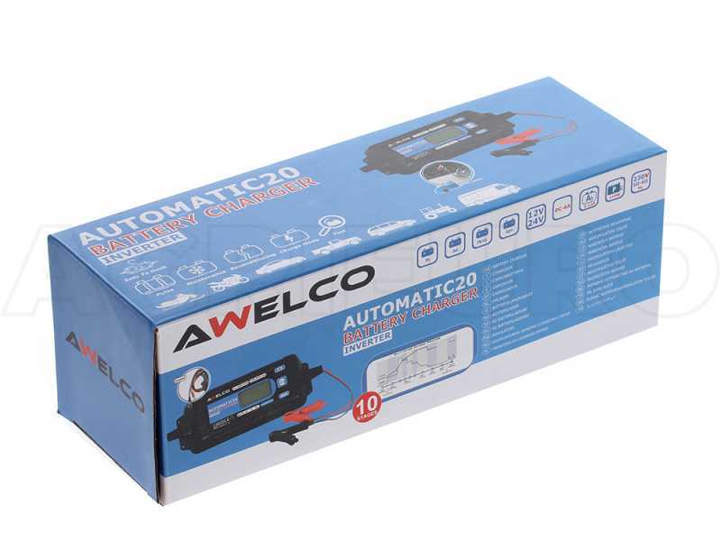 Awelco Automatic20 - Automatic Battery Charger Maintainer  - 12 V/24 V - Batteries up to 120Ah