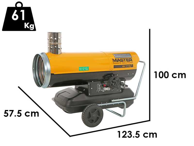 Master BV 110 E - Indirectly Heating Diesel-fuelled Hot Air Generator