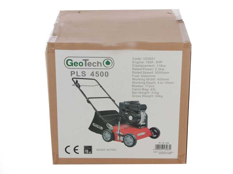 GeoTech PRO PLS 6000 Evo - Fixed blade petrol aerator - Ducar DH212 engine