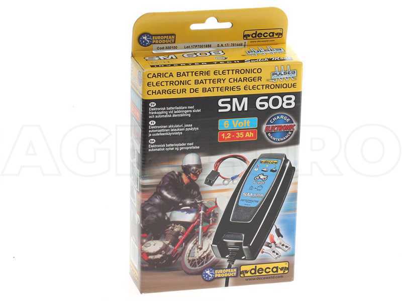 Deca SM 608 - Automatic Battery Charger - 6 V - Car and Motorcycle Batteries up to 35Ah