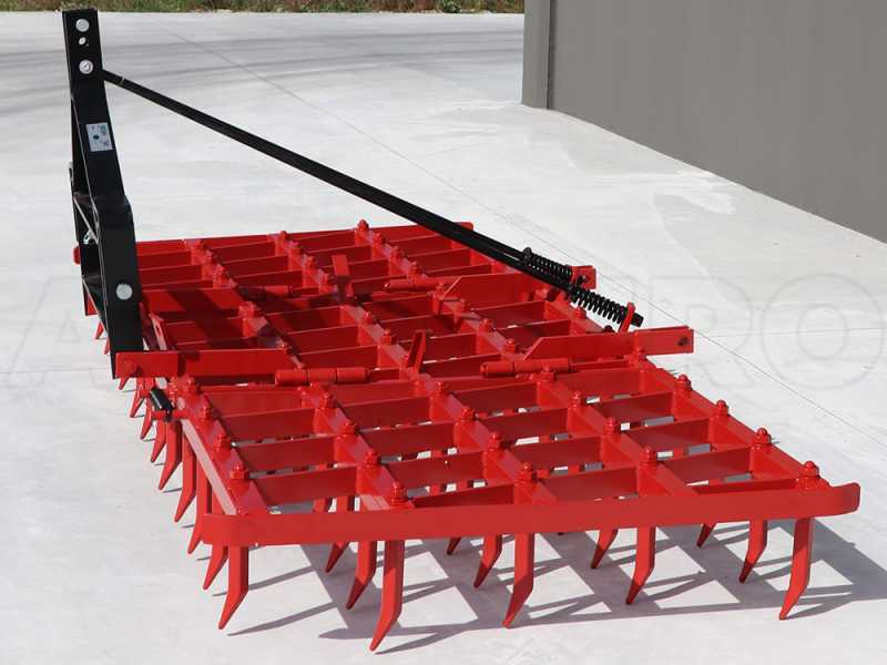 AgriEuro EPPR60 D.T. heavy-duty reinforced fixed tooth harrow - double reinforced frame - 60 teeth - 300 cm