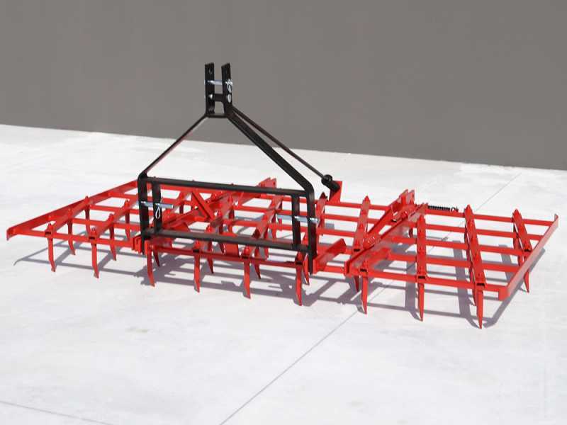 AgriEuro EPL46 heavy-duty reinforced fixed tooth harrow - portable / towed - 46 teeth, foldable - 225 cm