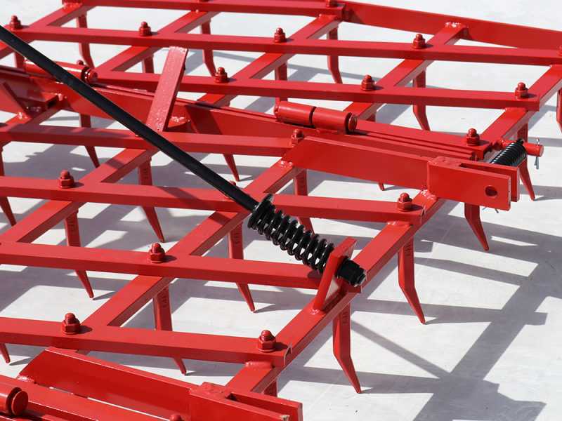 AgriEuro EPL46 heavy-duty reinforced fixed tooth harrow - portable / towed - 46 teeth, foldable - 225 cm