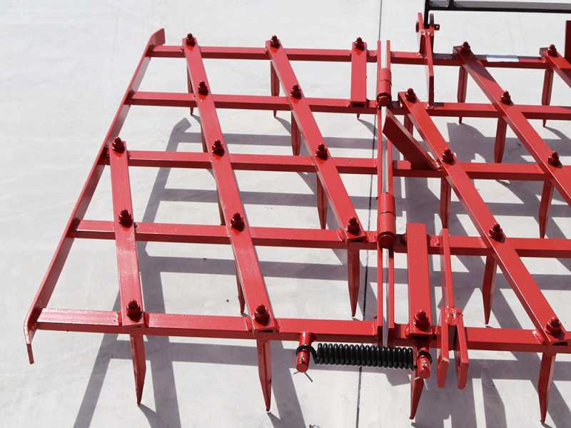 AgriEuro EPL46 heavy-duty reinforced fixed tooth harrow - portable / towed - 46 teeth, foldable - 225 cm