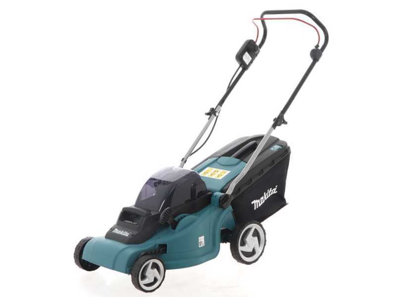 Makita DLM380PM2 Battery-powered Electric Lawn Mower  - 2 X 4Ah Batteries - 2 in 1 - 43 cm Cutting Width