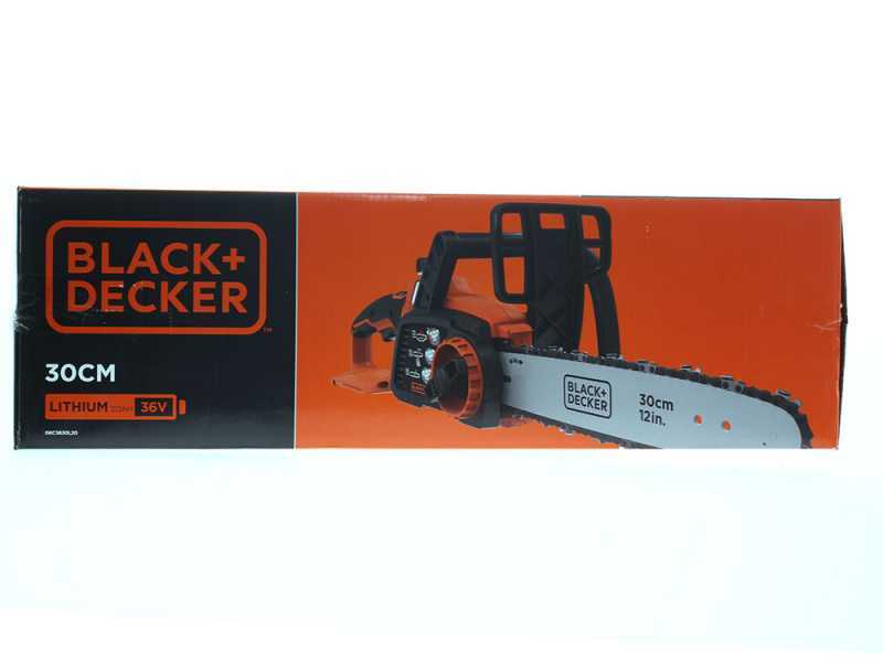 Black &amp; Decker GKC3630L20-QW - 36V 2Ah Lithium Battery Electric Chainsaw - 30 cm Blade