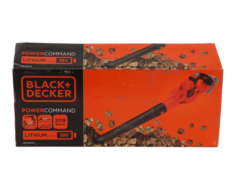 GWC1820PC-QW PowerCommand Black &amp; Decker Leaf Blower - 18 V 2 Ah