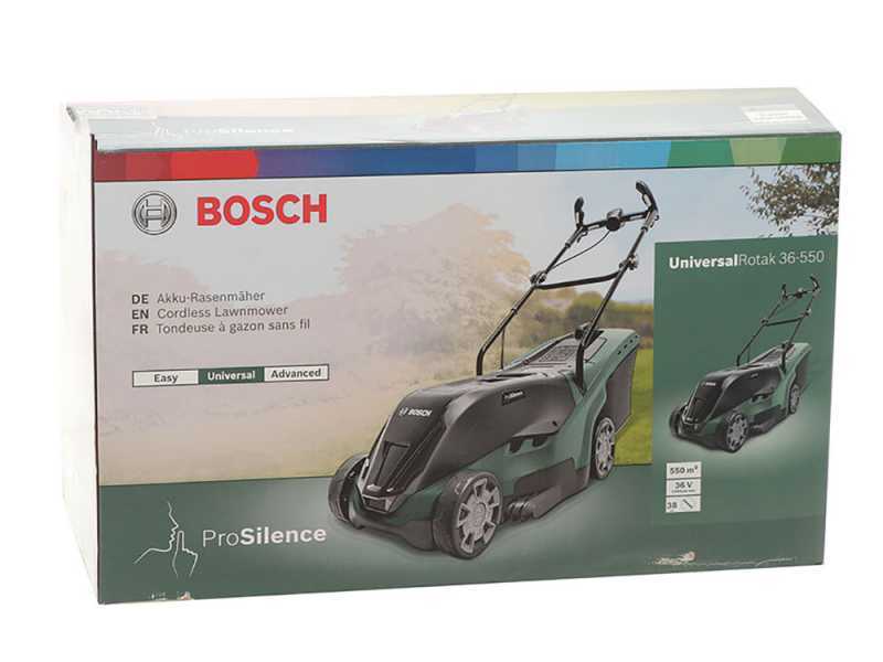 BOSCH UniversalRotak 36-550 Battery-powered Electrc Lawn Mower - 4Ah Lithium-ion Battery - Grass Collector