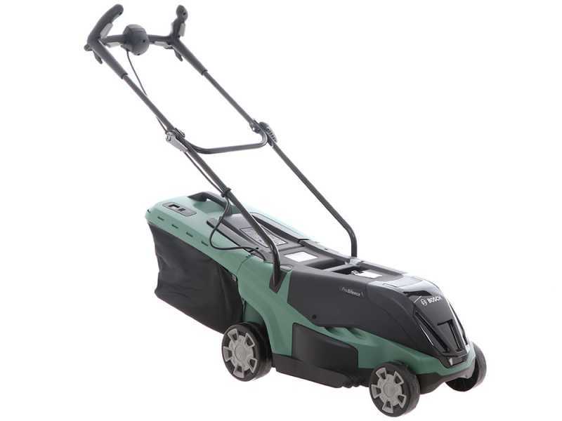 BOSCH UniversalRotak 36 560 Electric Lawn Mower with 2Ah 2 batteries Grass Collector 38 cm Cutting Width