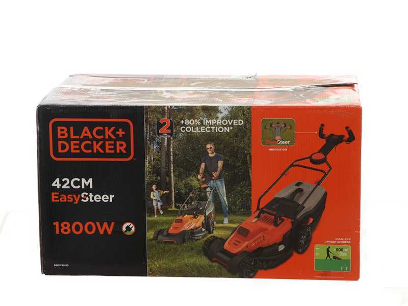 Black&amp;Decker BEMW481ES-QS Electric Lawn Mower - 42 cm Cutting Width, 1800W Power
