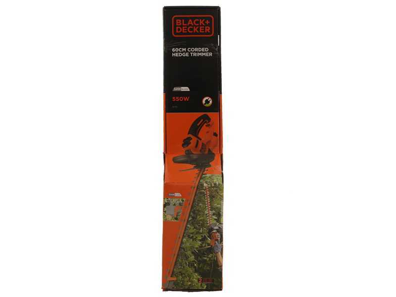 Black &amp; Decker BEHTS451-QS Electric Hedge Trimmer - 550 W Hedge Trimmer with 60 cm Bar