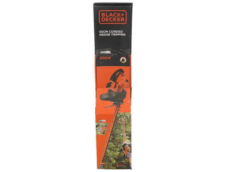 Black &amp; Decker BEHTS401-QS Electric Hedge Trimmer - 500 W Hedge Trimmer with 55 cm Bar