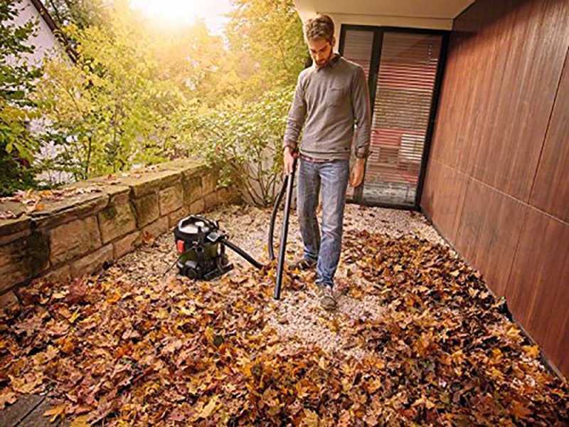 Wet dry outlet vac for leaves