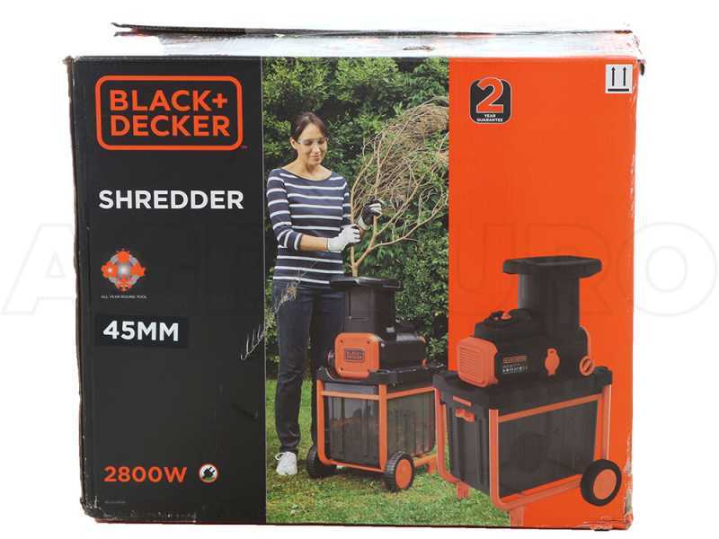Black &amp; Decker BEGAS5800-QS - Electric garden shredder - 2800W - roller with collector