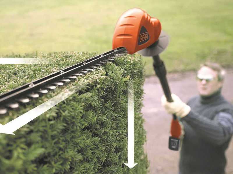 Black &amp; Decker GTC1843L20-QW Battery-powered Hedge Trimmer on Extension Pole, 18V - 2 Ah Battery