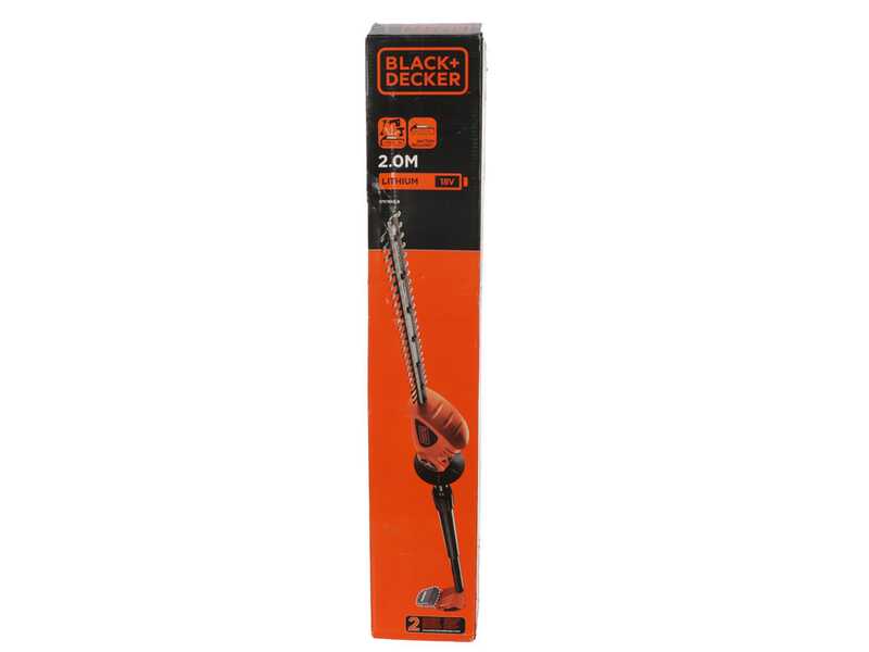 Black &amp; Decker GTC1843L20-QW Battery-powered Hedge Trimmer on Extension Pole 18V 2Ah Battery + Free 18V 2Ah battery