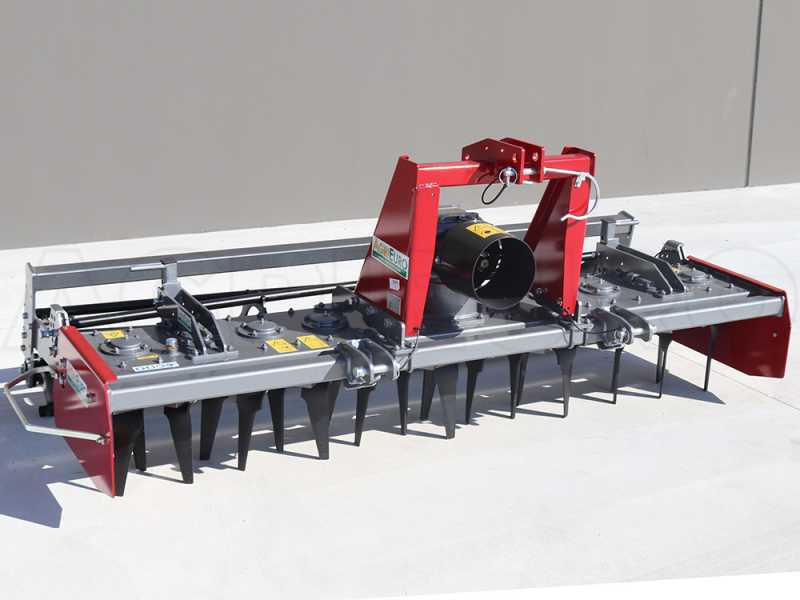 RF230 Power Harrow - 230 cm Working Width - 22 Blades Medium Series - Cage Roller