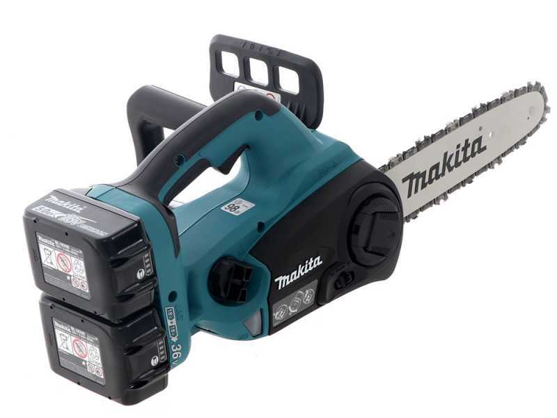Makita DUC252Z battery powered electric chainsaw No. 2 5Ah 18V batteries and battery charger included