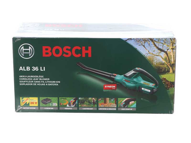 BOSCH ALB 36 Li Electric Battery-powered Leaf Blower - with 2 Ah/36 V Lithium Battery