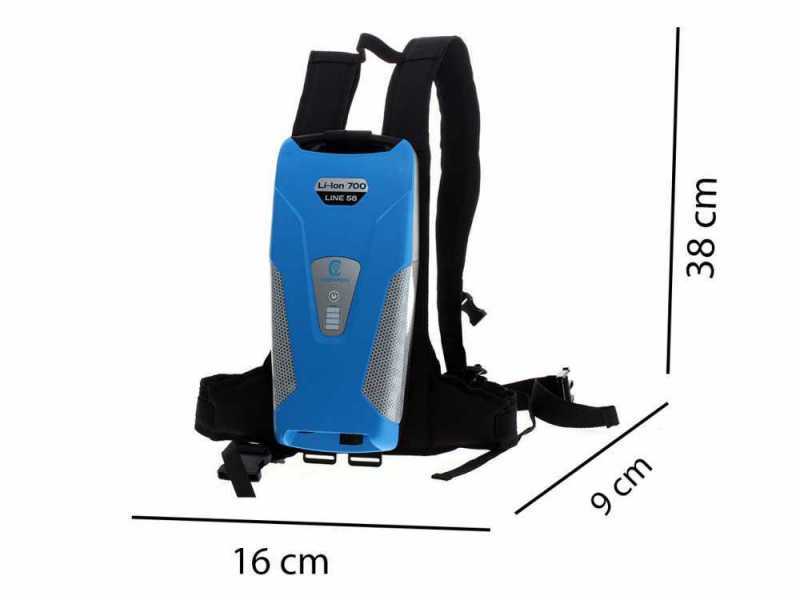 Campagnola HERCULES 58V - 185-270 cm Carbon Pole - Electric Battery-powered Olive Harvester - Backpack Battery Included