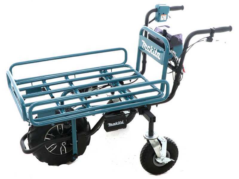 Makita DCU180 Electric Wheelbarrow with Tubular Frame 5 Ah 18V battery 2x18v