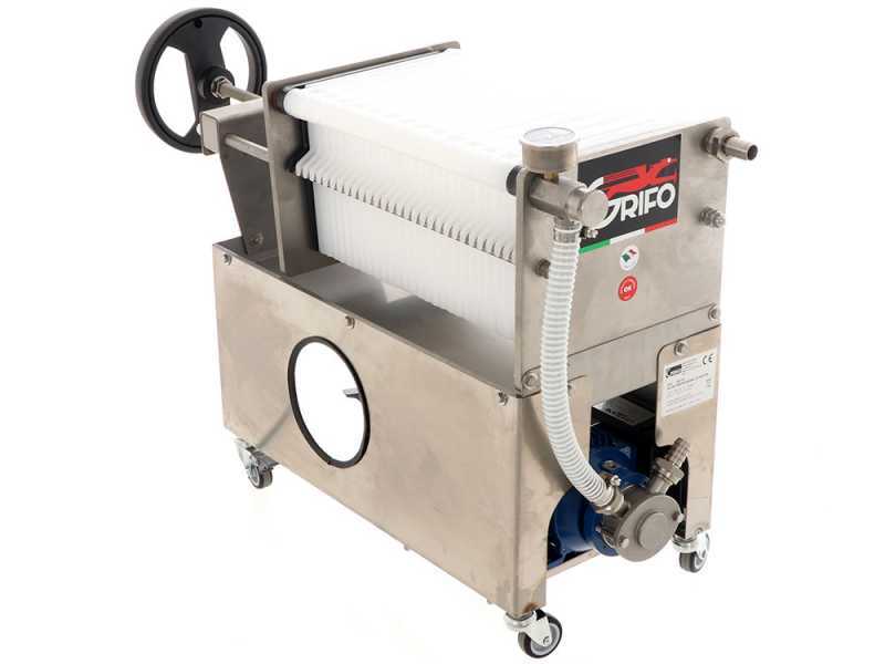 Grifo Professional FCP30-Olio - Wheeled Oil Carton Filter - Stainless Steel Pump