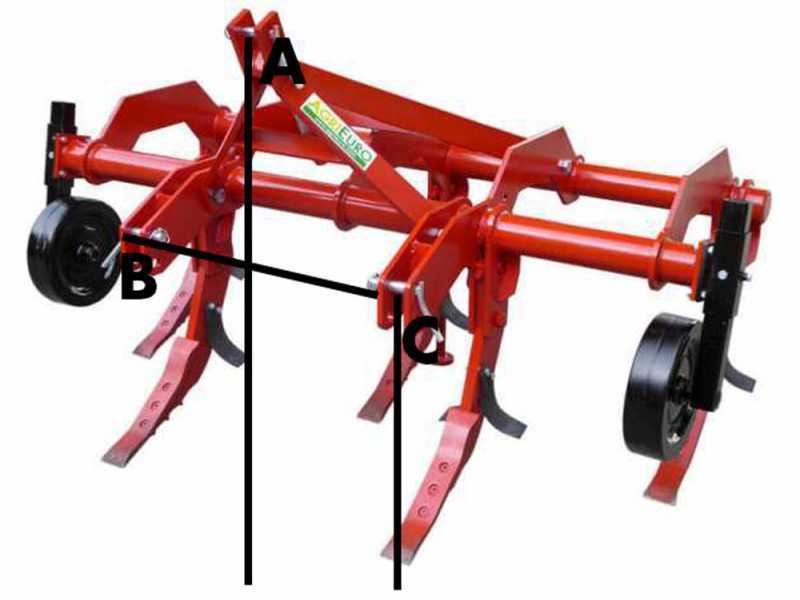 AgriEuro Serie 170 Romagna Series Light 5 Tynes Tractor-mounted Ripper