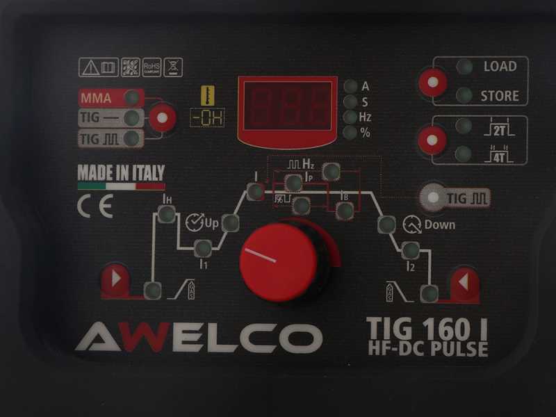 Awelco TIG 160 I HF DC PULSE Inverter Welding Machine - TIG DC - MMA 5 - 160A - pulse TIG