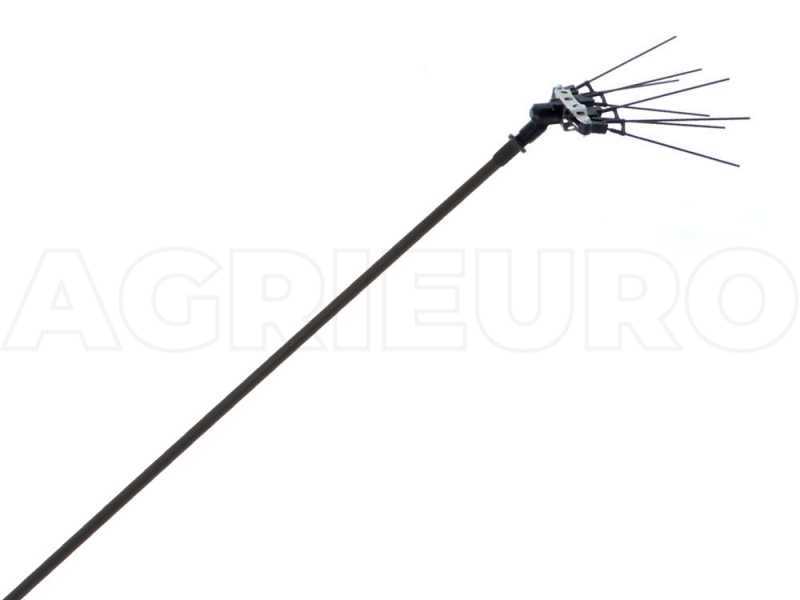 Sliding black pole for pneumatic tools - Fixed - in light aluminium, 200 cm