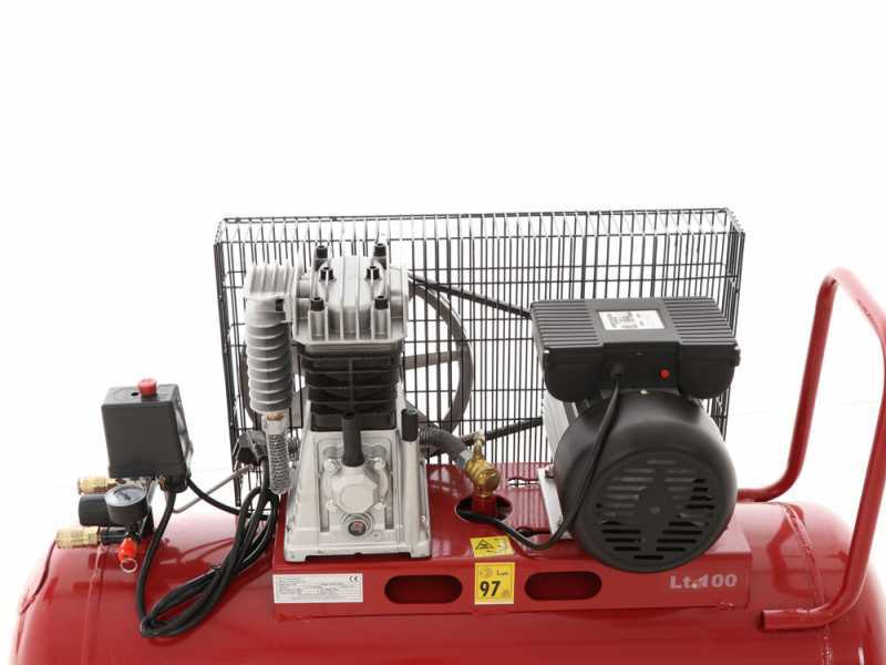Geotech Pro BACP100-10-3 - Belt-driven Electric Air Compressor - 3 Hp Motor - 100 L - 10 bar