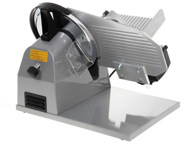 Seven Italy PS 250 PRO Silver - Meat Slicer with 250 mm Blade - Sharpener Included - 180W