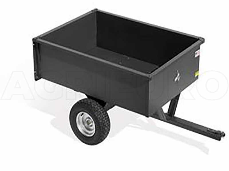 Large towed trolley x lawn tractor, metal trailer, large wheels - 122x86(h 37 cm)