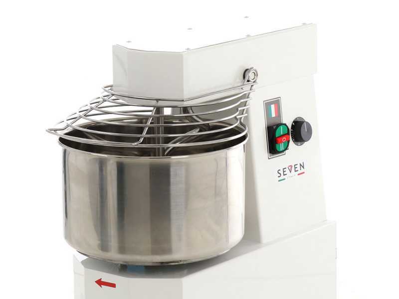 Seven Italy GH 20 2V - Spiral dough mixer - 230V - With wheels and timer - 2 Speeds