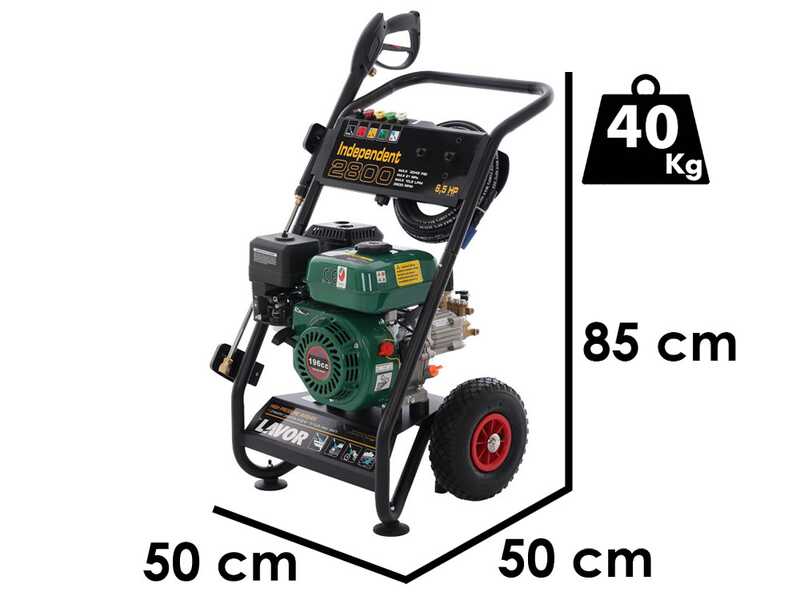 Lavor Independent 2800 &ndash; Petrol Pressure Washer &ndash; 200 bar &ndash; 690 L/h &ndash; Lavor 200 cc Petrol Engine