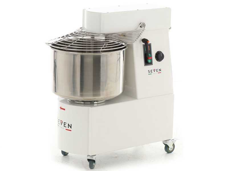 Seven Italy GHR 30 2V - Spiral mixer - 230V - With wheels and timer - 2 Speeds
