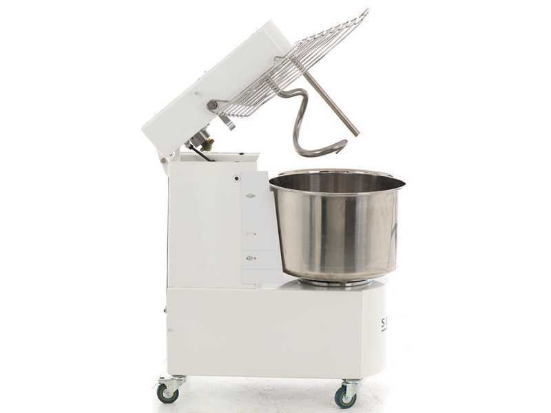 Seven Italy GHR 30 2V - Spiral mixer - 400V - With wheels and timer - 2 Speeds