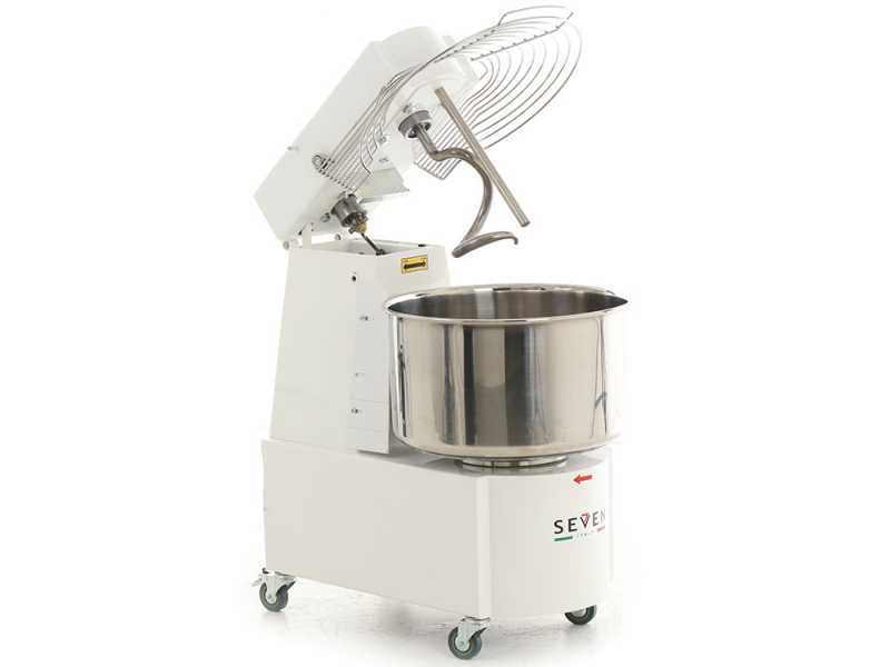 Seven Italy GHR 40 2V - Spiral mixer - 400V - With wheels and timer - 2 Speeds