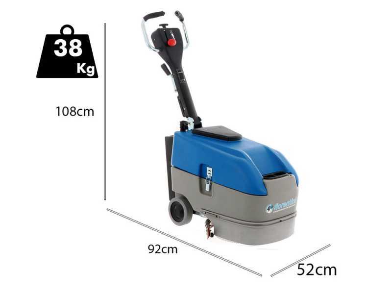 Fiorentini Delux 350 - Cordless floor washer - 3 in 1: Washes, dries and vacuums