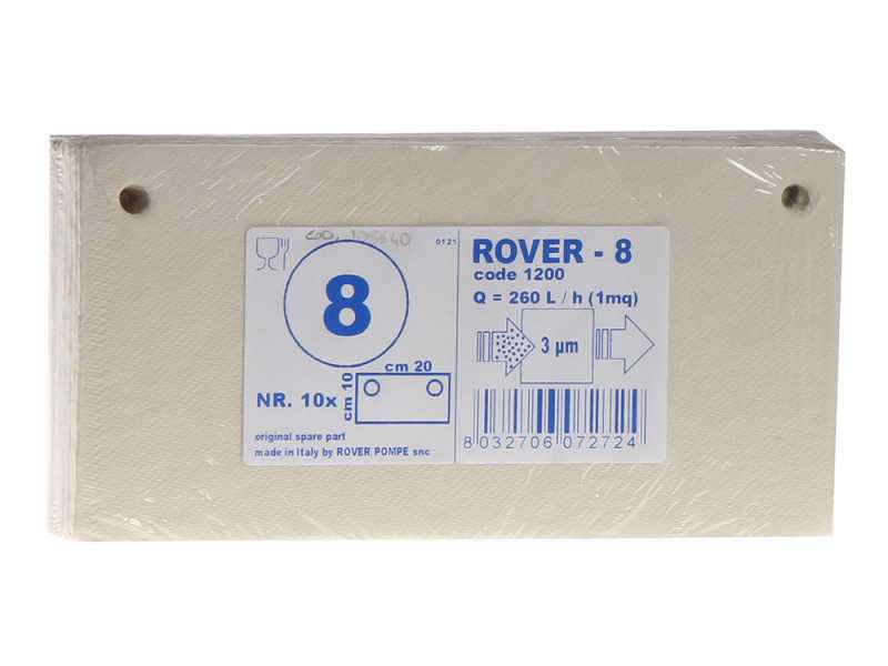 Type 8 - Rover filter cartridges for Pulcino filter pumps - 20x10 cm - 10 pieces