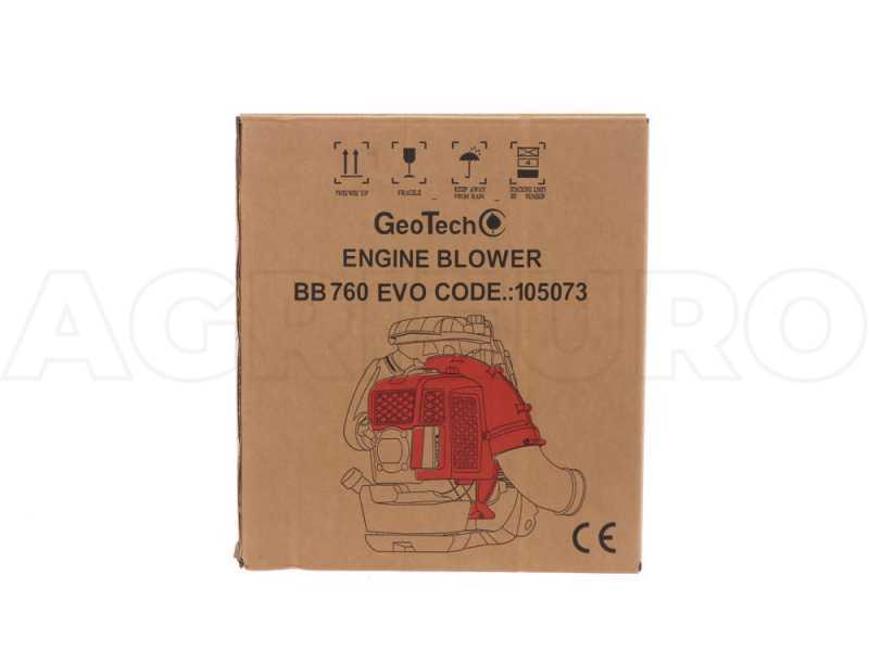 GeoTech BB760EVO 2-stroke Backpack Leaf Blower - Padded Back Panel - 3.6 Hp power