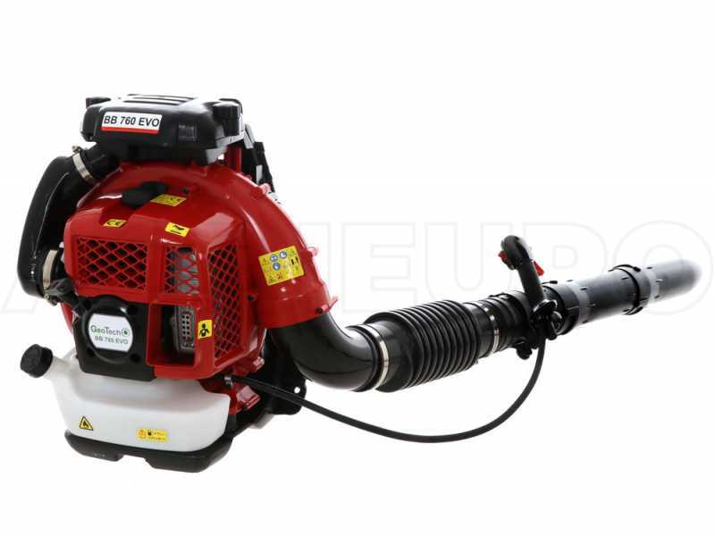 GeoTech BB760EVO 2-stroke Backpack Leaf Blower - Padded Back Panel - 3.6 Hp power