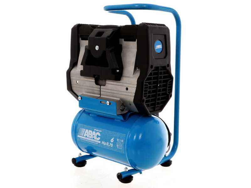 ABAC START SILENT OS7P - Silenced, oil-less, single-phase electric air compressor - Motor 0.75 HP - 6 litres
