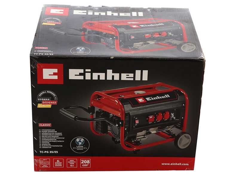 Einhell TC-PG 35/E5 - 3.1 kW Wheeled Power Generator with AVR - DC 2.6 kW Single-phase